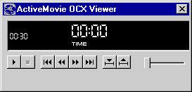 Display form with all ActiveMovie Control elements visible and enabled