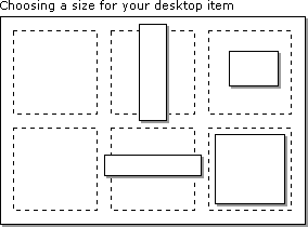 Active Desktop item layout
