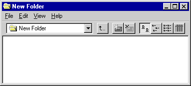 Window with a toolbar positioned below the menu bar.
