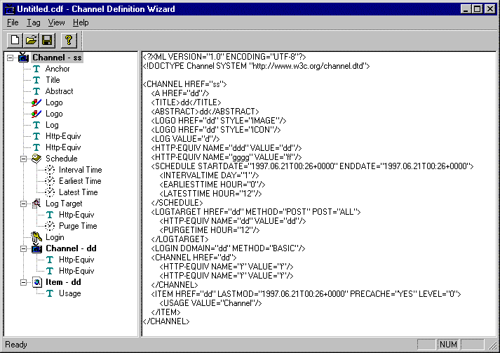 Microsoft CDF Generator User Interface